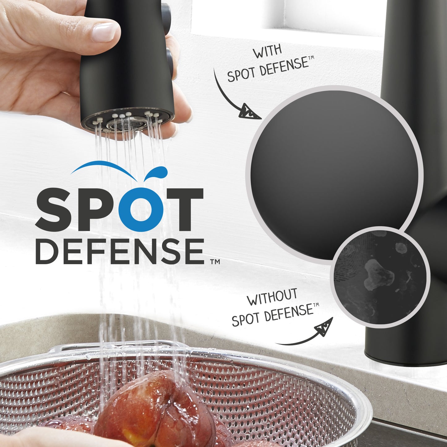 Grifería de Cocina Venturi con Cabezal Extraíble Anti-Manchas en Cromo Mate