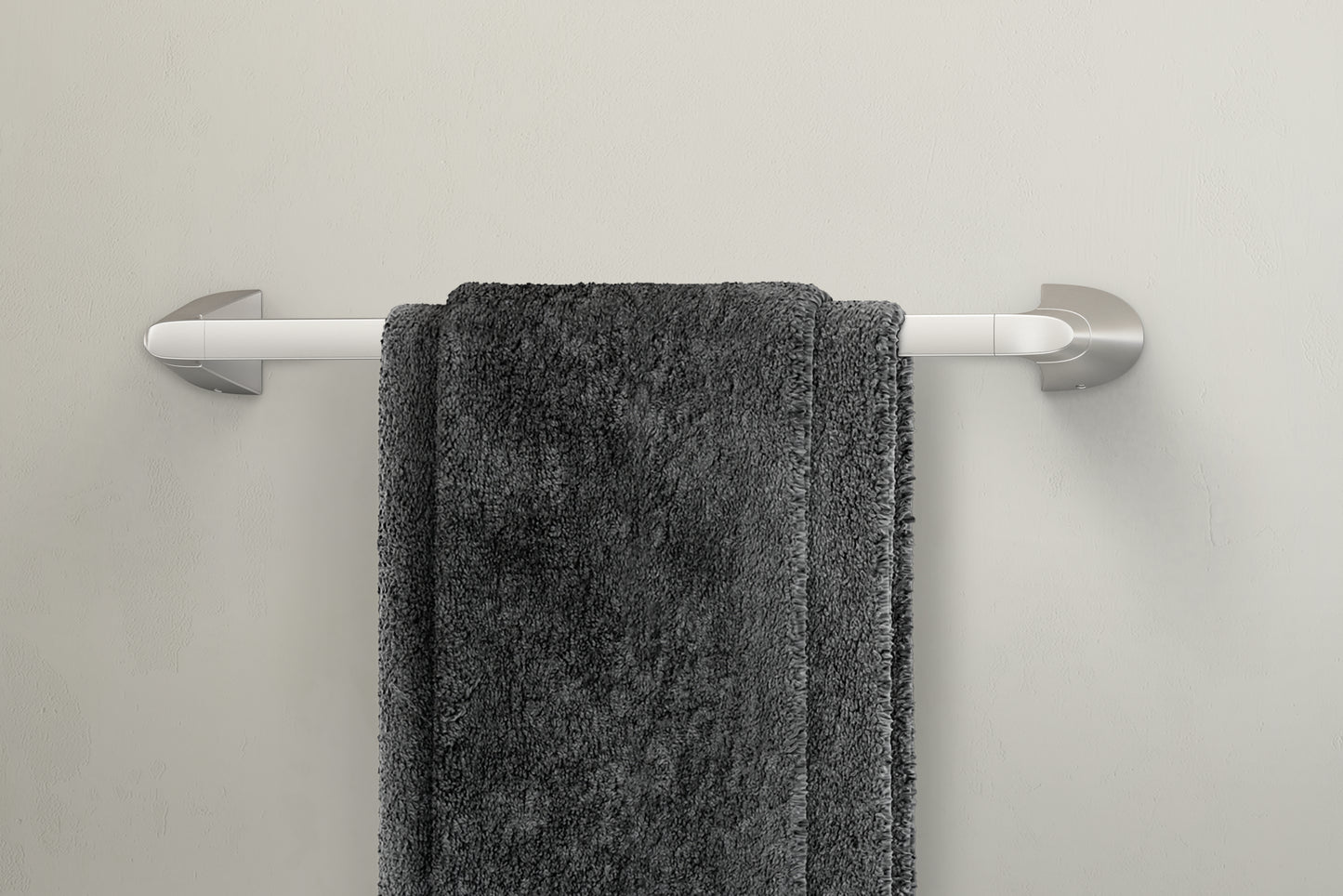 Set de Accesorios de Baño Karci Cromo Pulido – Barra, Aro y Portapapel