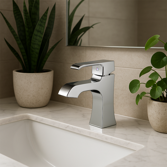 Grifería Mezcladora para Lavamanos Bacci Cromo Pulido