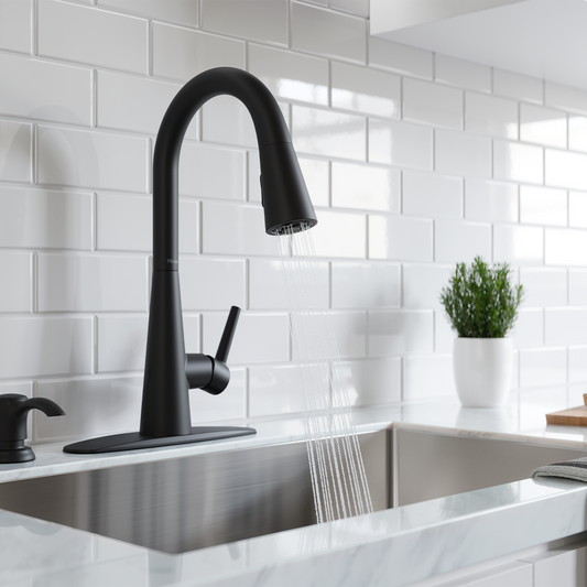 Grifería para Lavaplatos Barulli Pull-Down Negro Mate