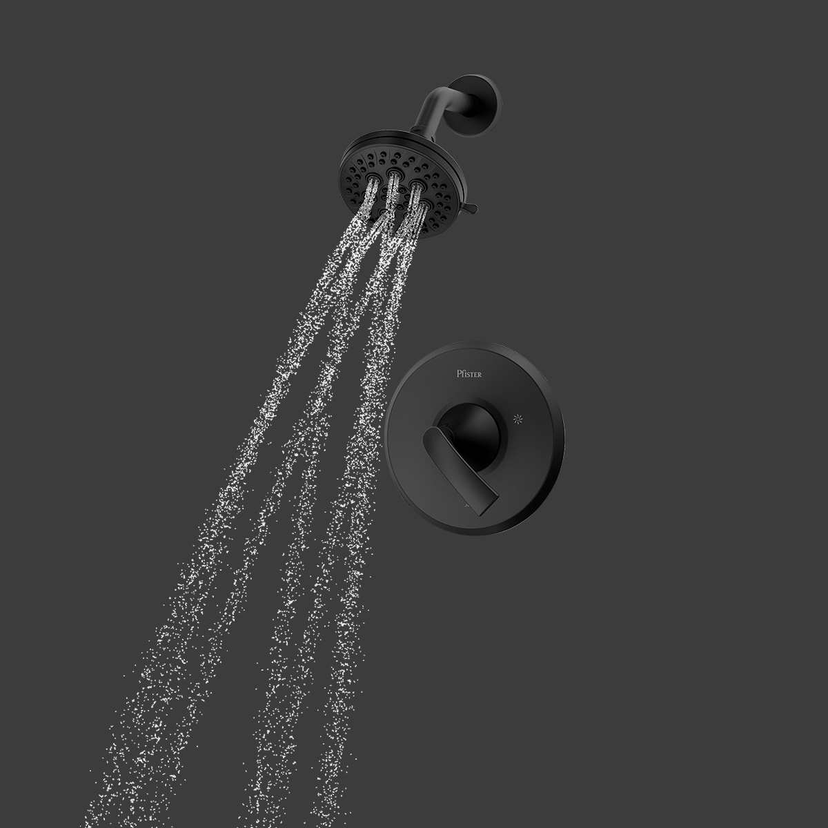 Ducha Monomando Mezclador Karci Negro Mate