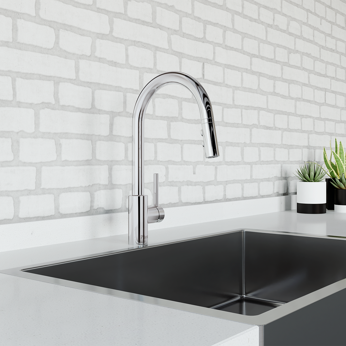 Grifería para Lavaplatos Stellen Pull-Down Cromo Pulido