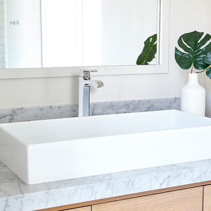 Grifería Mezcladora para Lavamanos Alto Bacci Cromo Pulido