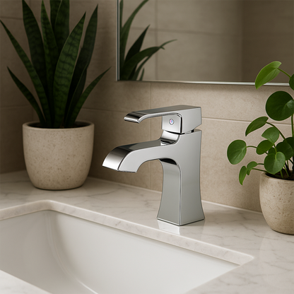 Grifería Mezcladora para Lavamanos Bacci Cromo Pulido