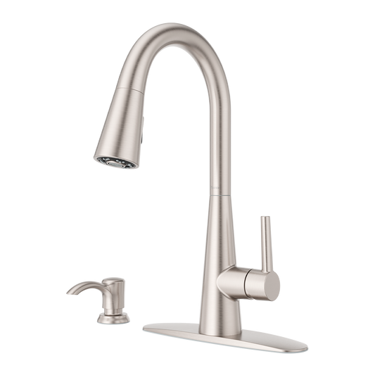 Grifería para Lavaplatos Barulli Pull-Down Cromo Mate Anti-Manchas