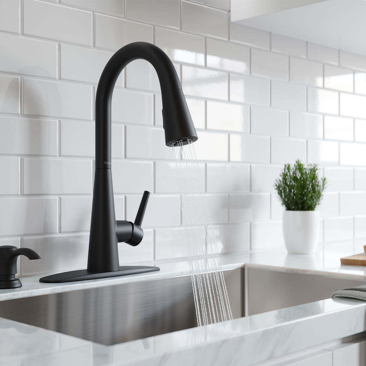 Grifería para Lavaplatos Barulli Pull-Down Negro Mate