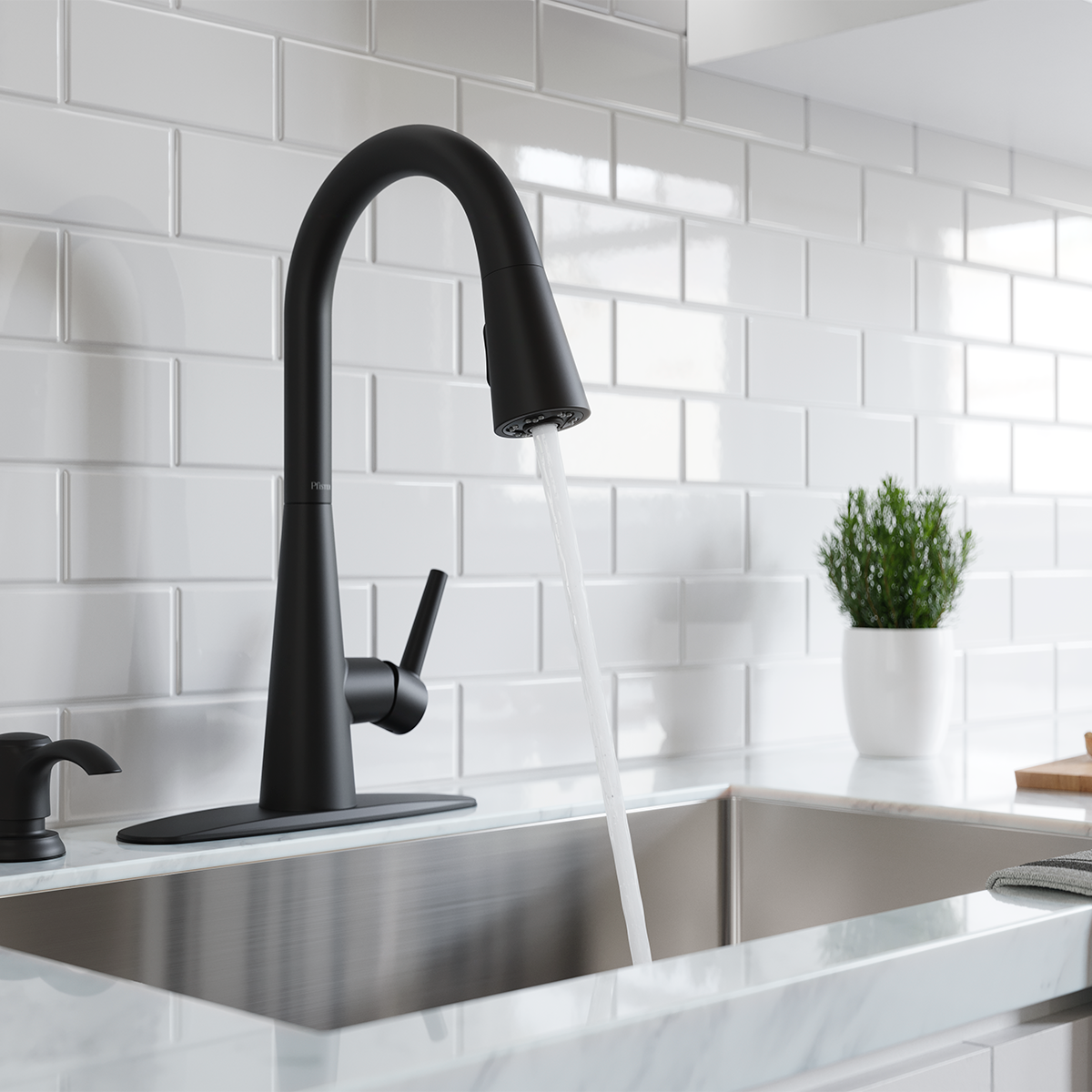 Grifería para Lavaplatos Barulli Pull-Down Negro Mate