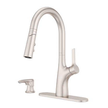 Grifería de Cocina Ceylon con Cabezal Extraíble Anti-Manchas en Cromo Mate