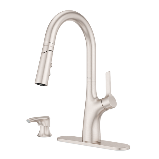 Grifería de Cocina Ceylon con Cabezal Extraíble Anti-Manchas en Cromo Mate