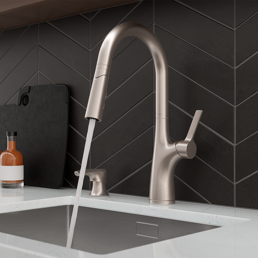 Grifería de Cocina Ceylon con Cabezal Extraíble Anti-Manchas en Cromo Mate