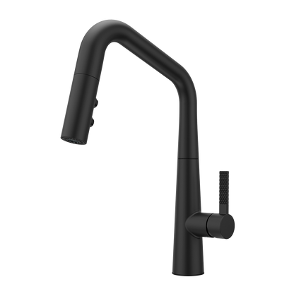 Grifería de Cocina Asari con Cabezal Extraíble en Negro Mate