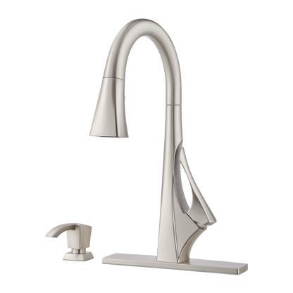 Grifería de Cocina Venturi con Cabezal Extraíble Anti-Manchas en Cromo Mate