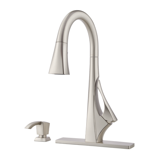 Grifería de Cocina Venturi con Cabezal Extraíble Anti-Manchas en Cromo Mate