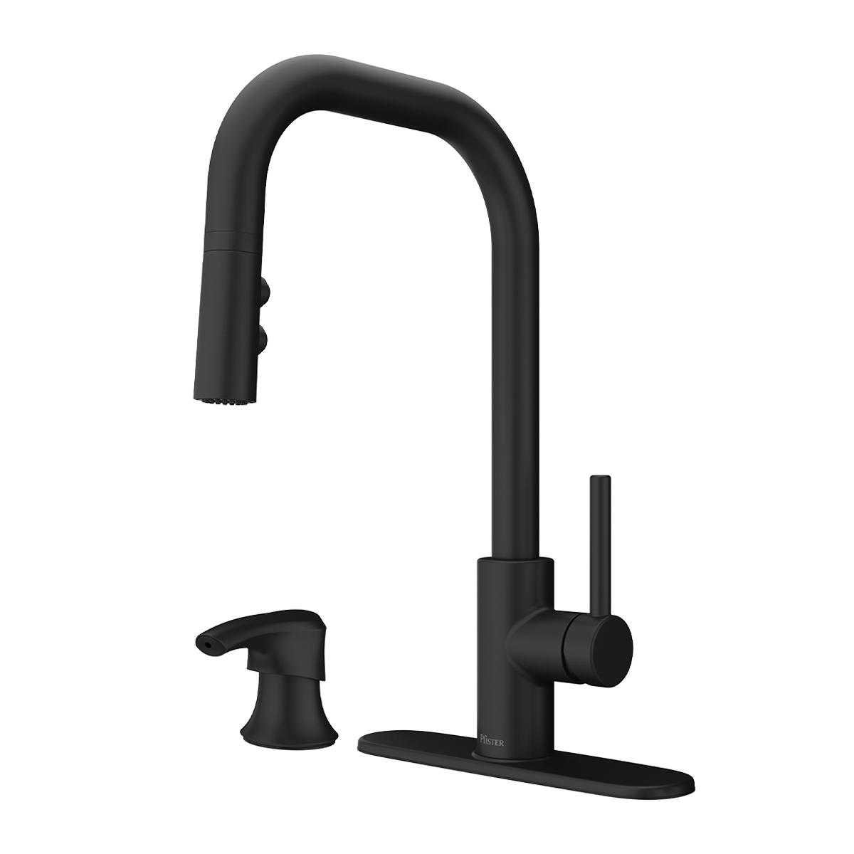 Grifería de Cocina Zanna con Cabezal Extraíble Anti-Manchas en Negro Mate