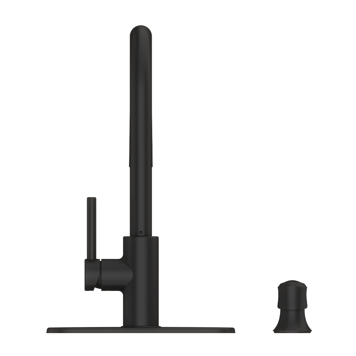 Grifería de Cocina Zanna con Cabezal Extraíble Anti-Manchas en Negro Mate