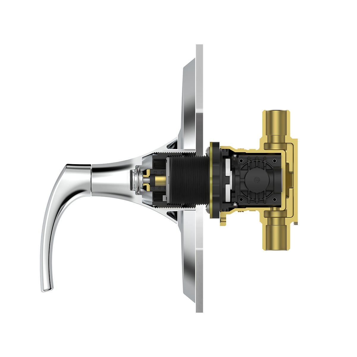 Ducha Monomando Mezclador Karci en Cromo Pulido