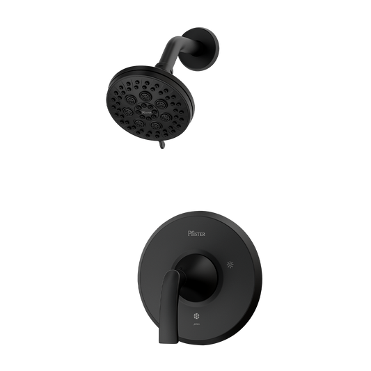 Ducha Monomando Mezclador Karci Negro Mate