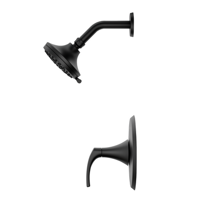 Ducha Monomando Mezclador Karci Negro Mate