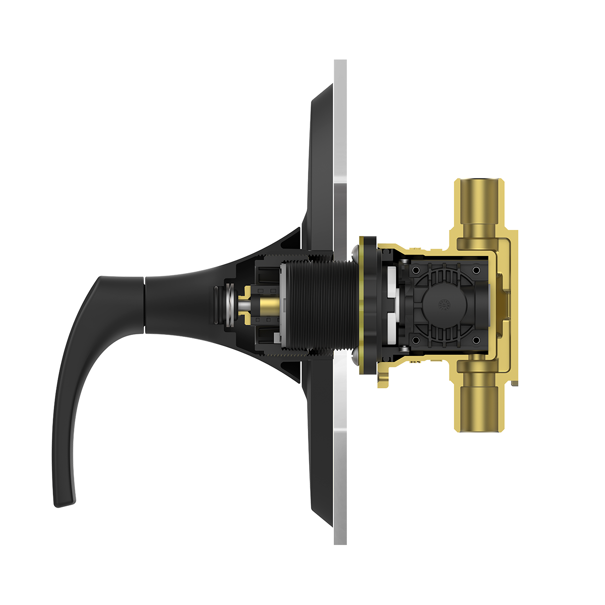 Ducha Monomando Mezclador Karci Negro Mate