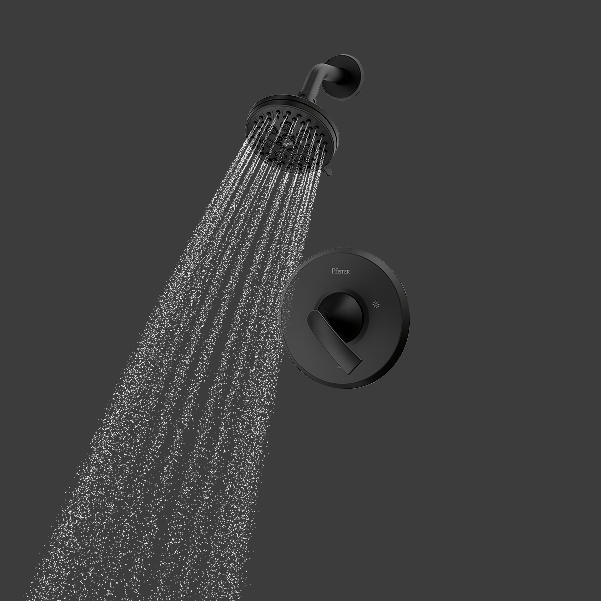 Ducha Monomando Mezclador Karci Negro Mate