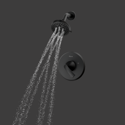 Ducha Monomando Mezclador Karci Negro Mate