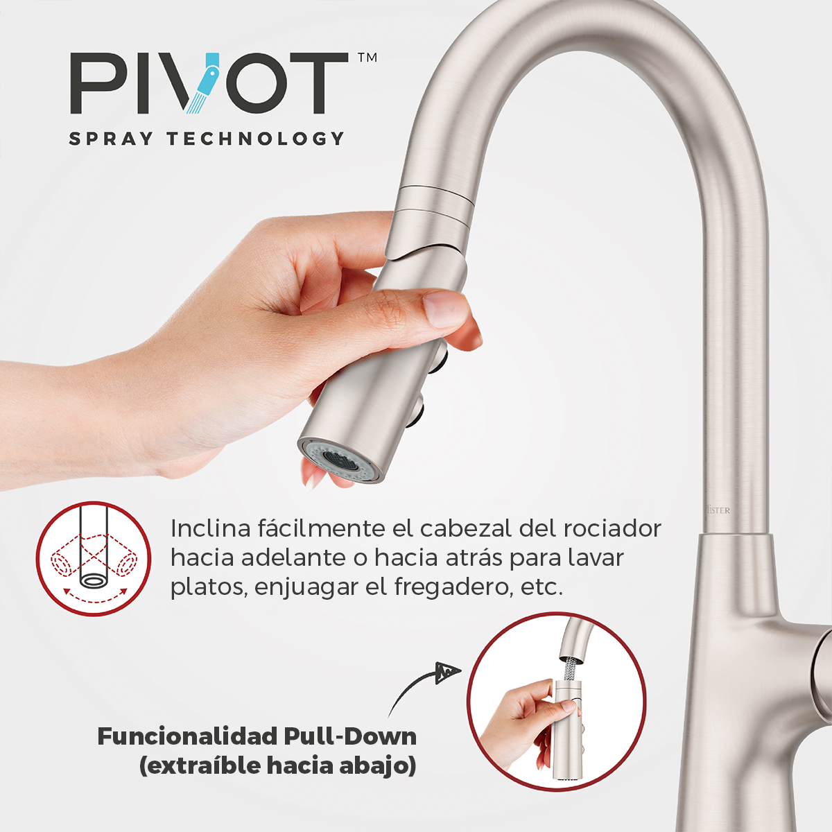 Grifería de Cocina Ceylon con Cabezal Extraíble Anti-Manchas en Negro Mate