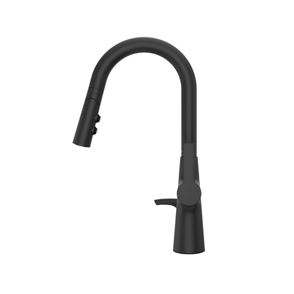 Grifería de Cocina Tasso con Cabezal Extraíble Anti-Manchas en Negro Mate