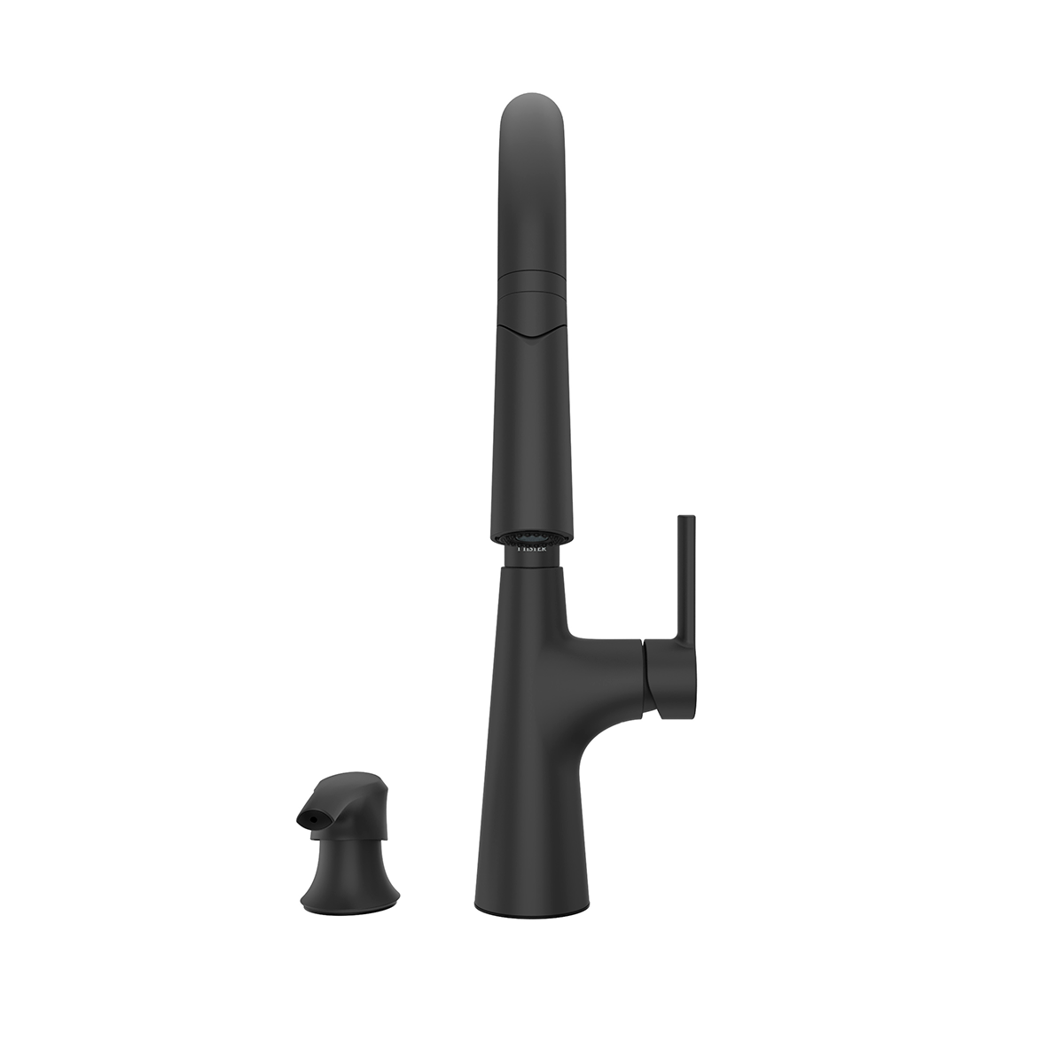 Grifería de Cocina Tasso con Cabezal Extraíble Anti-Manchas en Negro Mate