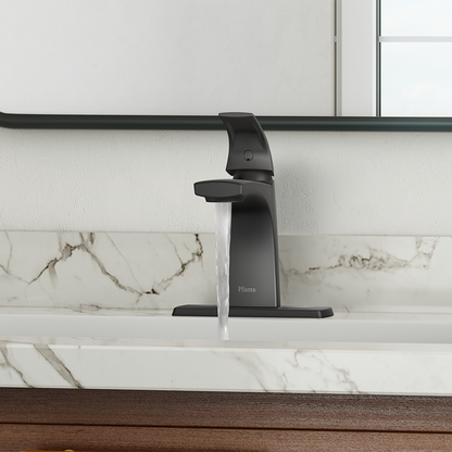 Grifería Mezcladora para Lavamanos Karci Negro Mate