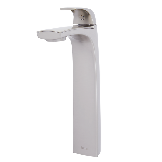 Grifería Mezcladora para Lavamanos Alto Karci Satín Níquel Anti-Manchas