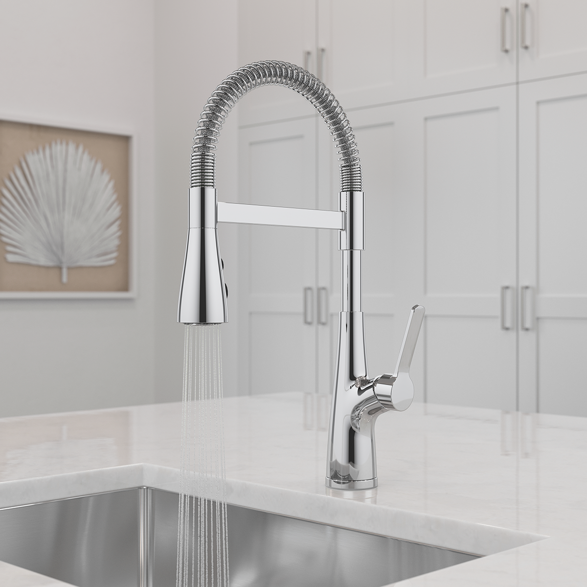 Grifería de Cocina Neera con Cabezal Extraíble en Cromo Pulido