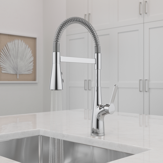 Grifería de Cocina Neera con Cabezal Extraíble en Cromo Pulido