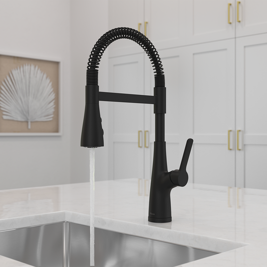 Grifería de Cocina Neera con Cabezal Extraíble en Negro Mate