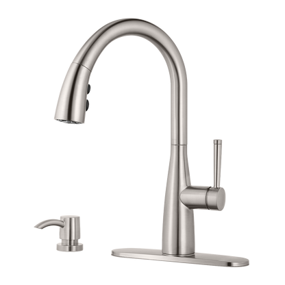 Grifería de Cocina Raya con Cabezal Extraíble en Cromo Mate