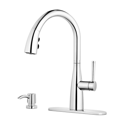 Grifería de Cocina Raya con Cabezal Extraíble en Cromo Pulido