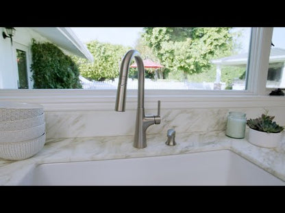 Grifería de Cocina Tasso con Cabezal Extraíble Anti-Manchas en Cromo Mate